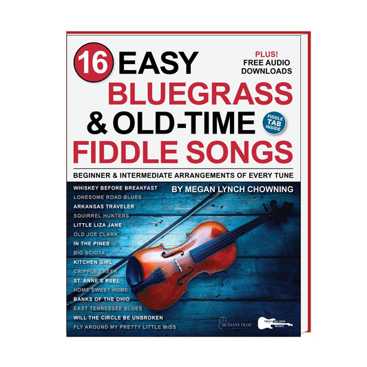 fiddle book cover with fiddle on blue background