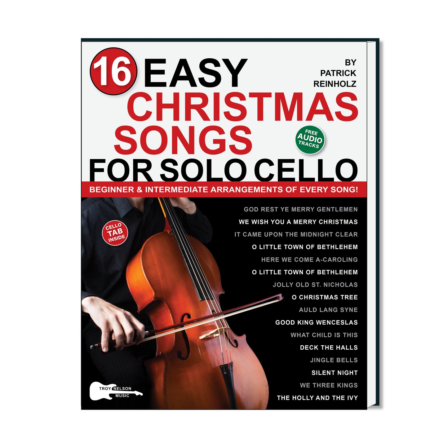 cello book cover with Christmas decorations