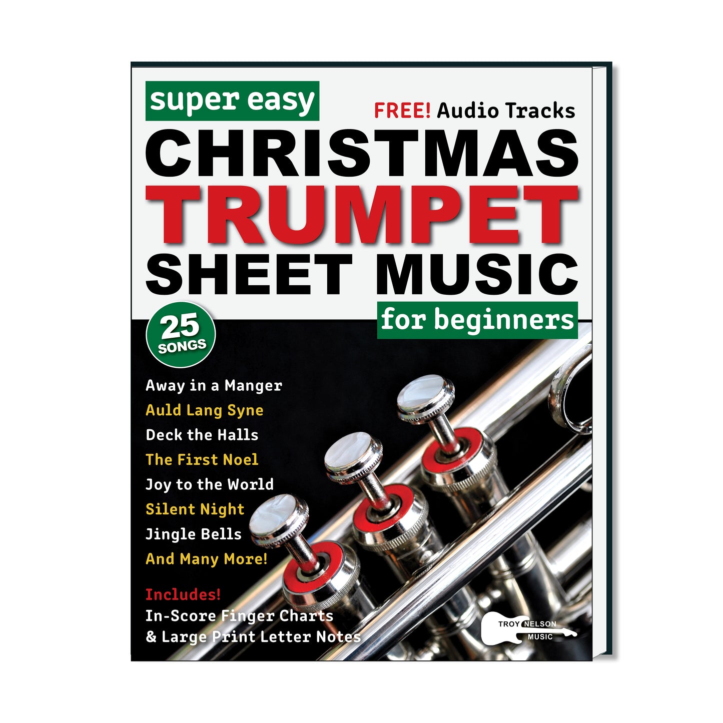 Image of Trumpet with Christmas Decorations on a Book Cover